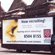 Redfern Photonics recruited for talented staff using these billboards. Courtesy Redfern Photonics. Click to view enlarged image
