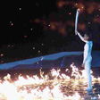 The Olympic torch design project culminated in the dramatic lighting of the Olympic cauldron by Cathy Freeman at the Sydney 2000 Olympics Opening Ceremony. Copyright News Limited - www.newsphotos.com.au. Click to view enlarged image