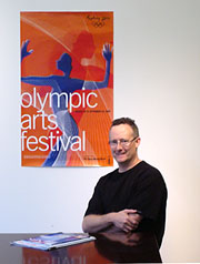 Ray with the Olympic Arts poster