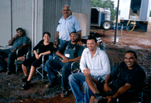 Alison and some of the team on site at Brewarrina