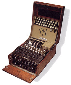 Enigma cipher machine.