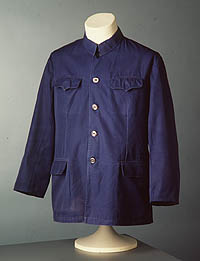 Navy blue military-style uniform