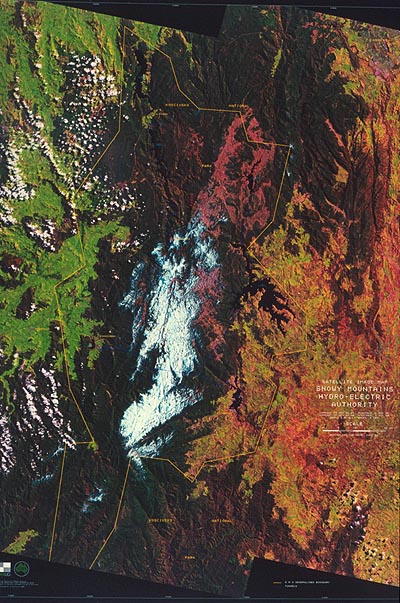  Satellite image of location of dams 