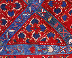Lakai Uzbek felt rug detail