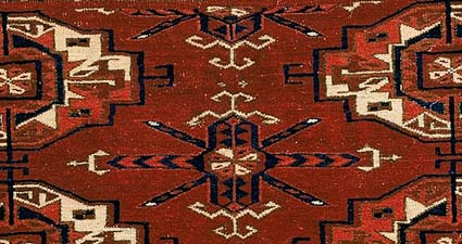 Detail of Tekke Turkmen carpet